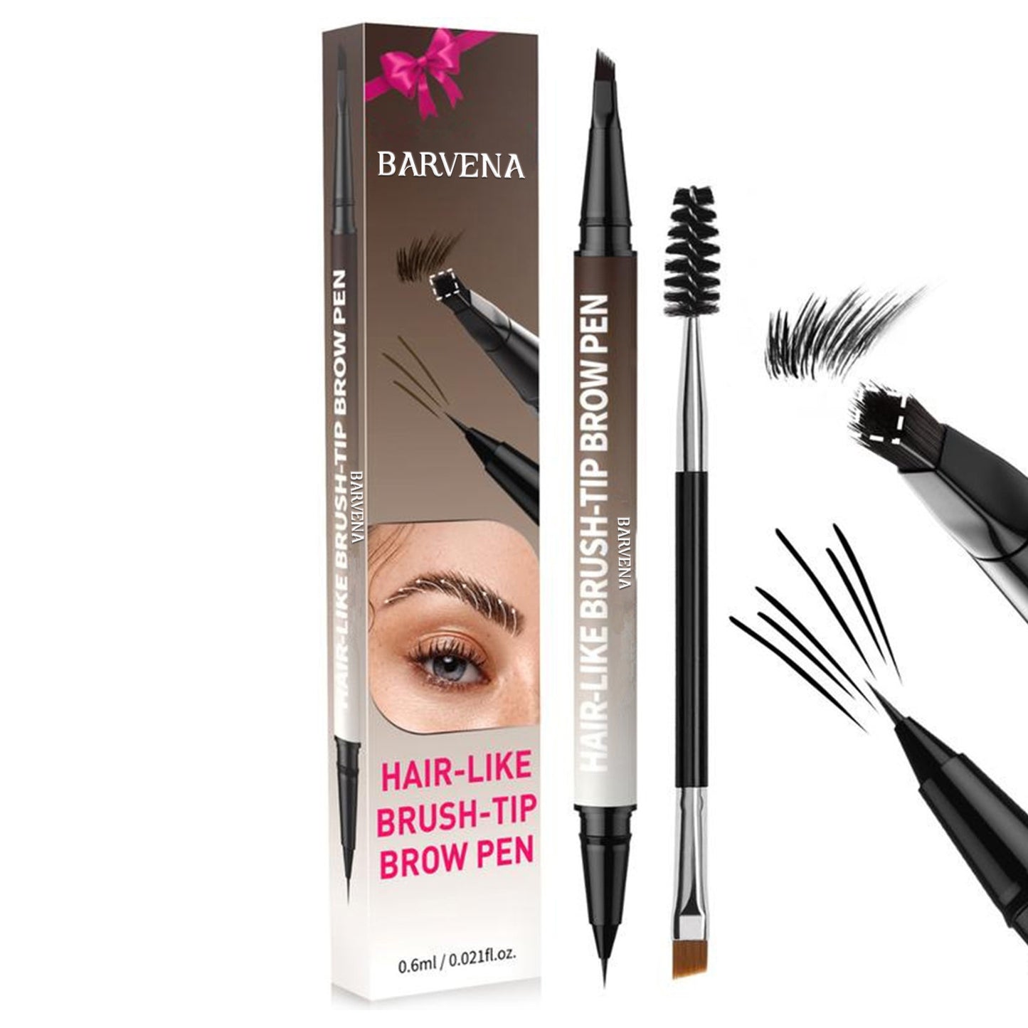 4D Hair-Like Brow Pen | 2-in-1 Dual-Ended Design