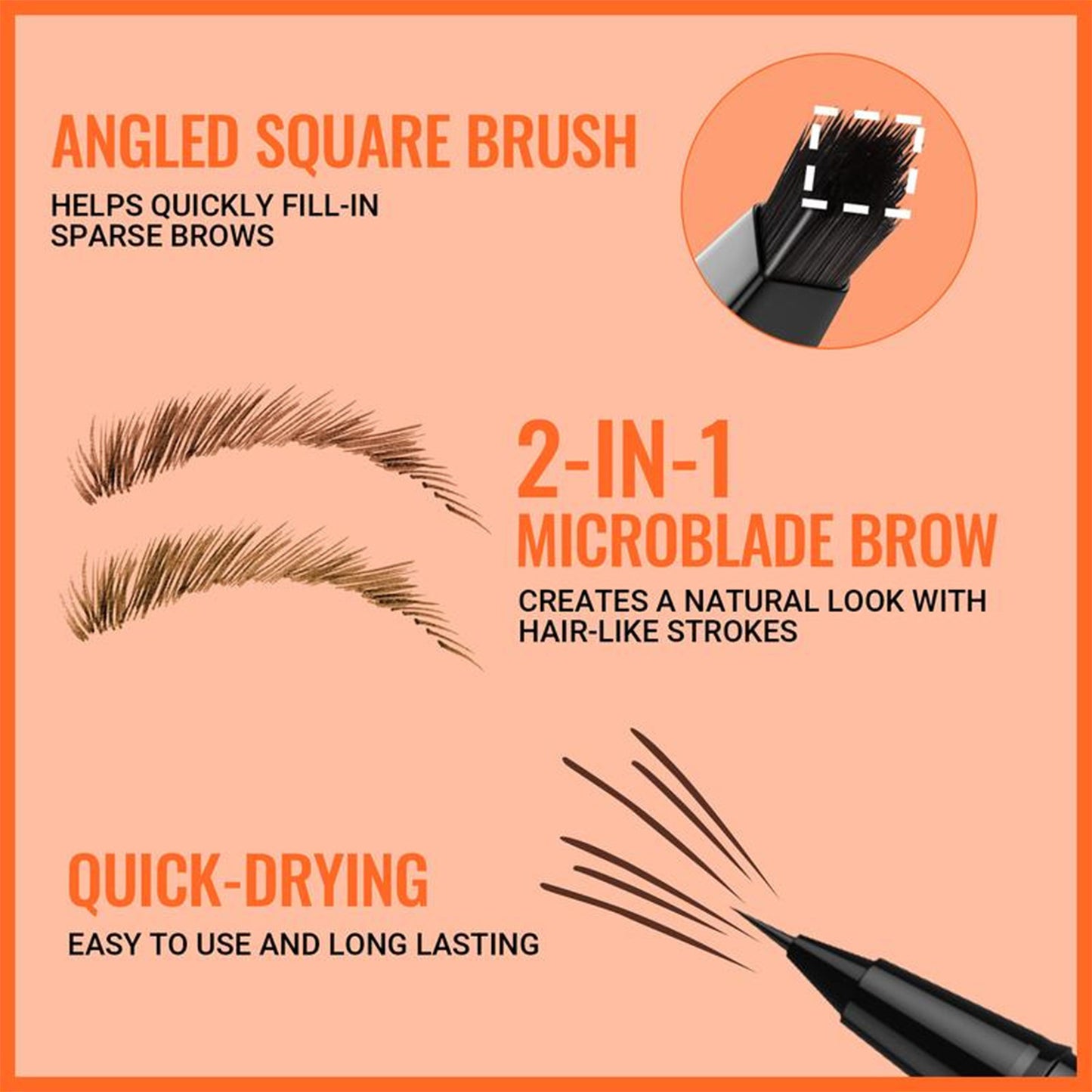 4D Hair-Like Brow Pen | 2-in-1 Dual-Ended Design