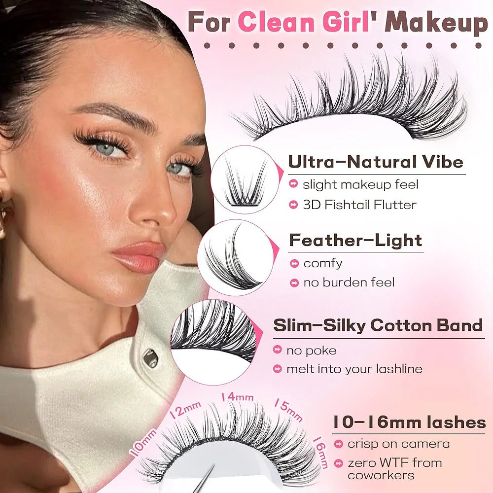 Soft Wispy Lash Clusters Starter Kit – 300pcs with Bond & Seal Pen