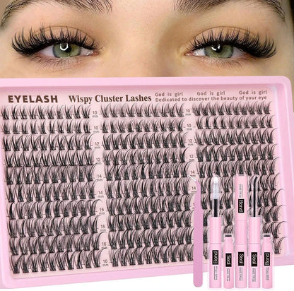 Soft Wispy Lash Clusters Starter Kit – 300pcs with Bond & Seal Pen
