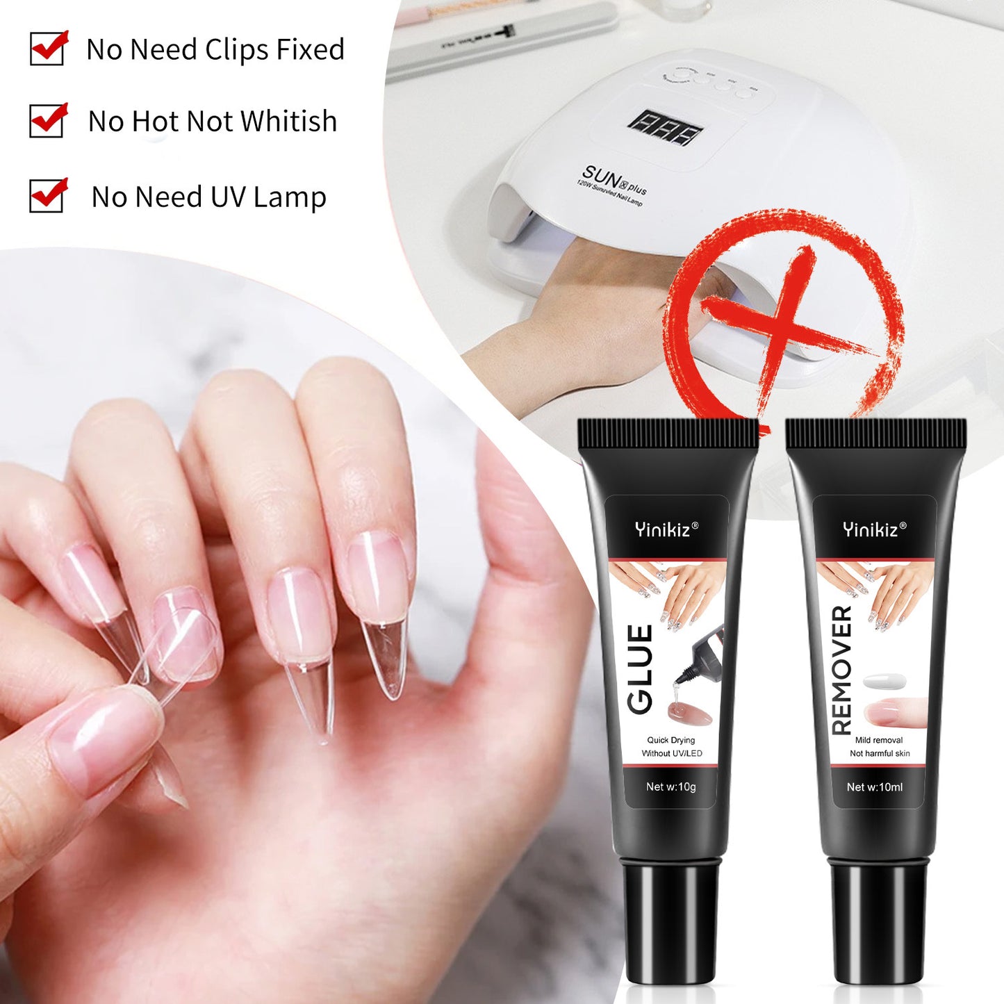Yinikiz Press-On Nail Glue & Remover Kit